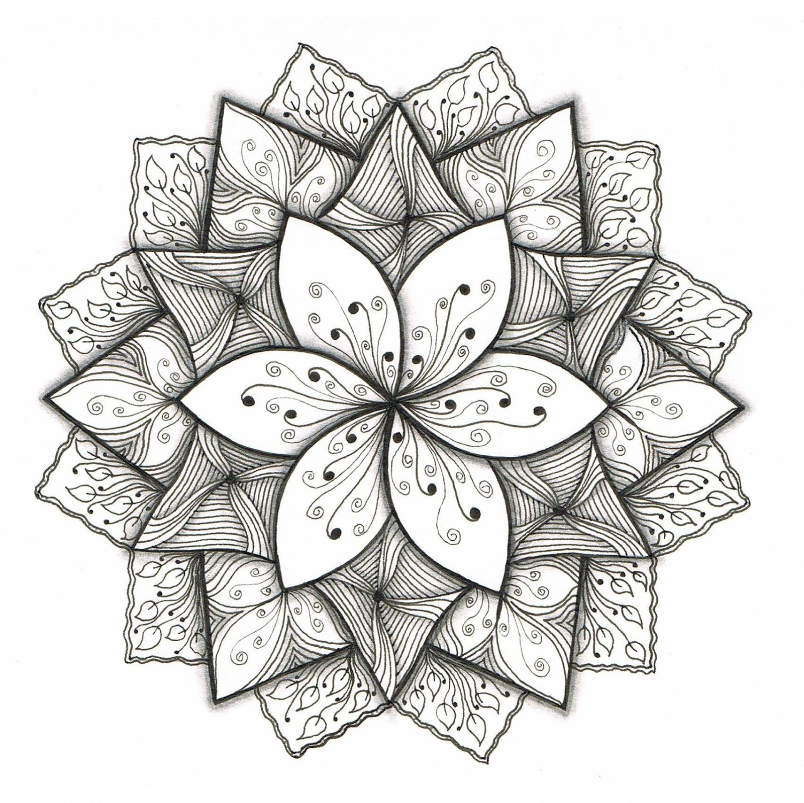 1600x1598 Pretty Flower Designs To Draw On Paper Flower Drawings Designs