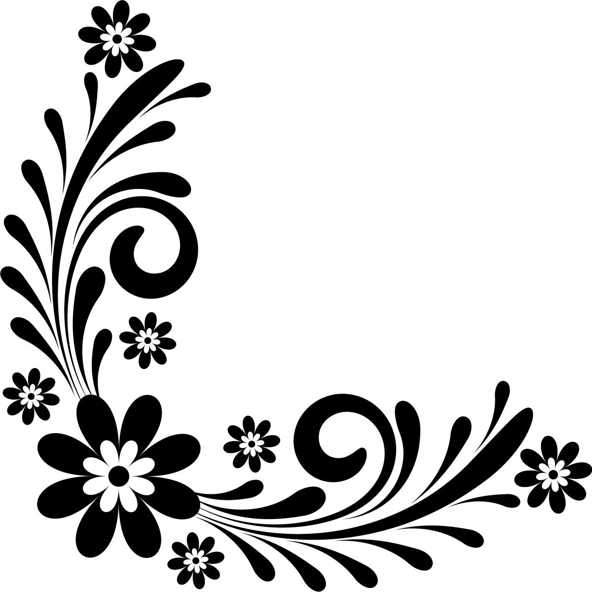 1200x1200 Black And White Designs To Draw Clipart