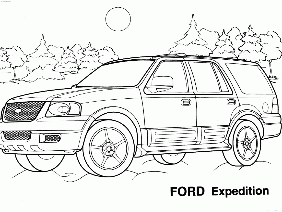 1152x864 Preschoolers Cars Car Coloring Ford Pages Printable General Free