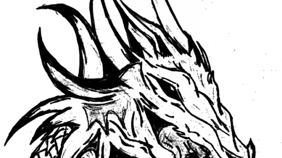 570x320 Drawing Of Dragons Cool Drawings Of Dragons Head 3 Decoration