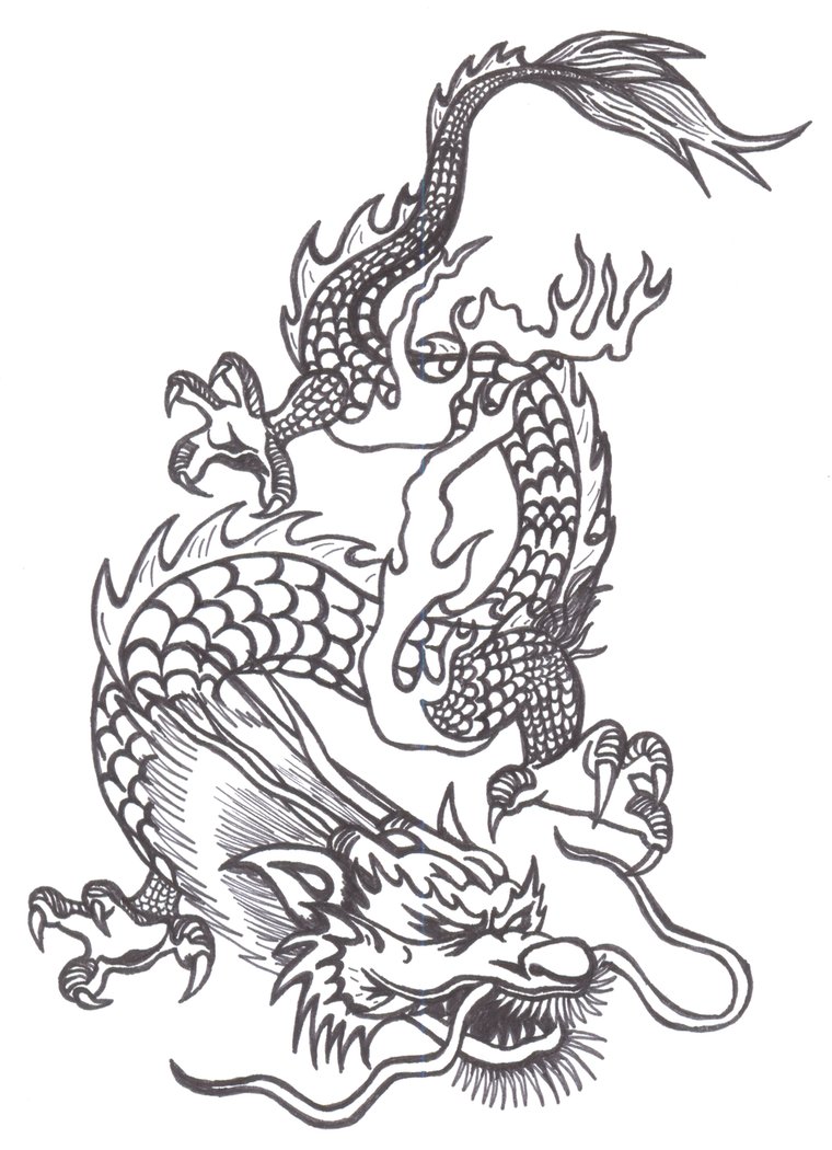 760x1050 Chinese Dragons Drawings