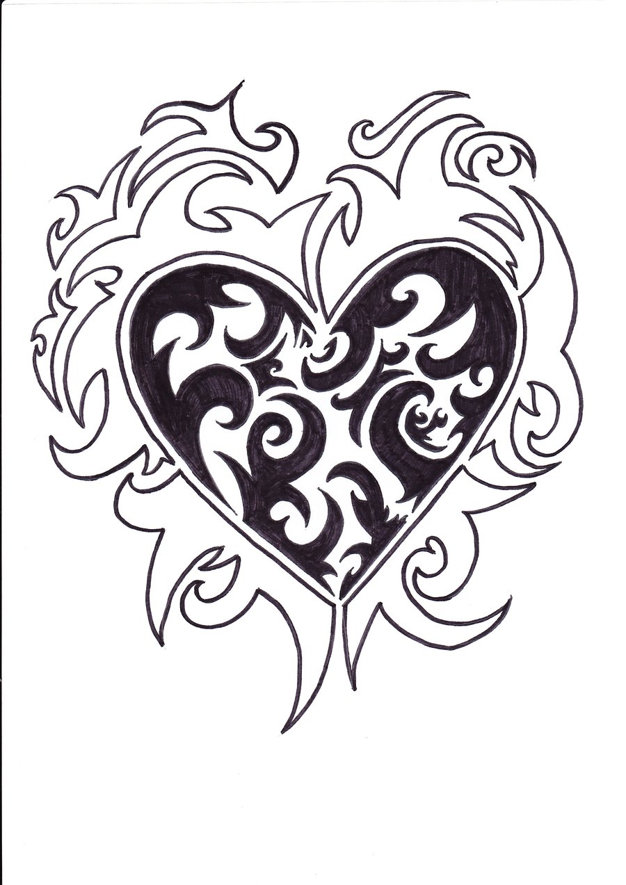 900x1273 Photos Drawings Of Hearts With Designs,