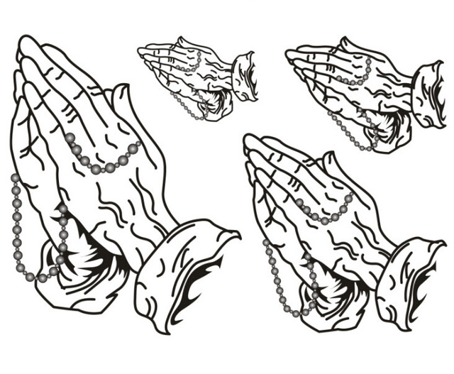 640x527 Waterproof Temporary Fake Tattoo Stickers Cool Black Buddha Prayer