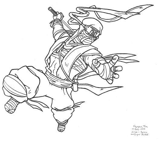 526x468 New Coloring Page Awesome Black And White Images Of Ninjas Cool