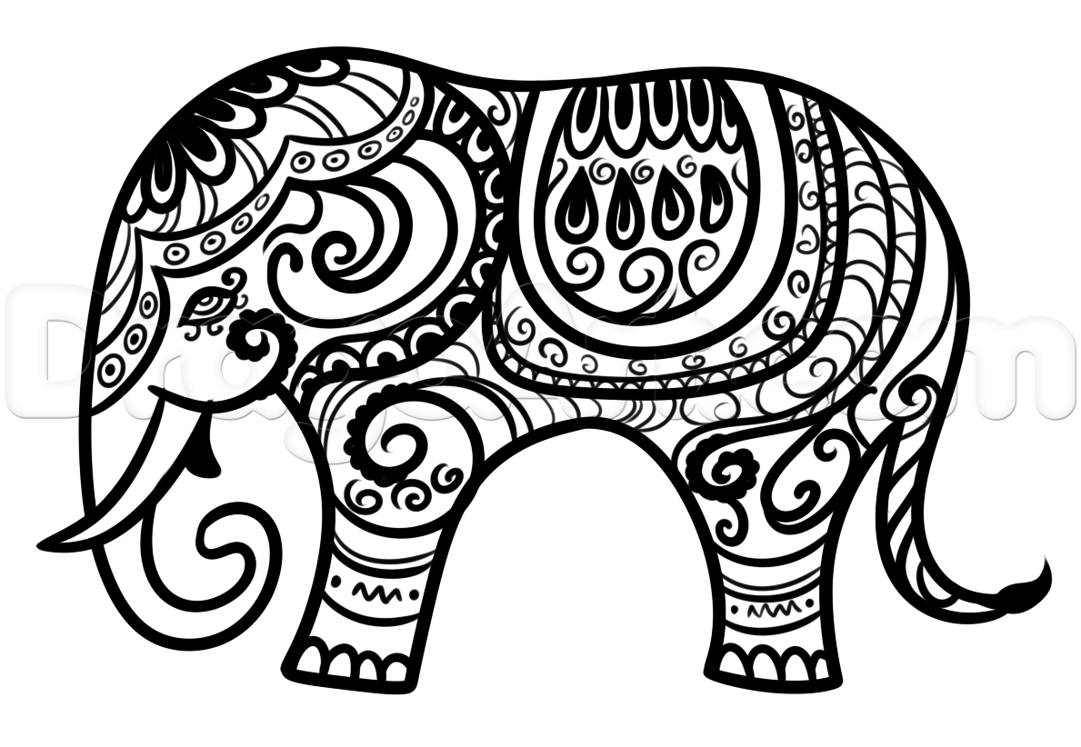 1189x822 Hindu Elephant Drawing Lesson Step 7 Future Tattoos