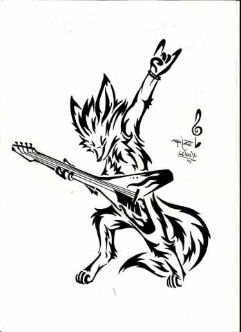 349x480 Cool Fox Tribal Rock And Rolltatujapa On Ideas Pictures
