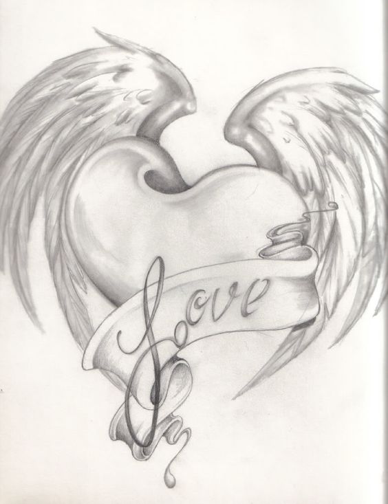564x733 Heart And Rose Drawings In Pencil Picture Cute Drawings Of Hearts