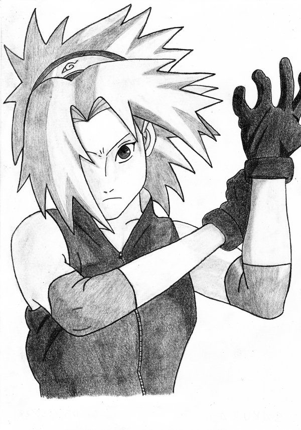 600x858 Sakura Drawing By Daniptx