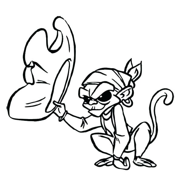 600x604 Cool Pirates Of The Caribbean Coloring Pages New Page Jack Monkey