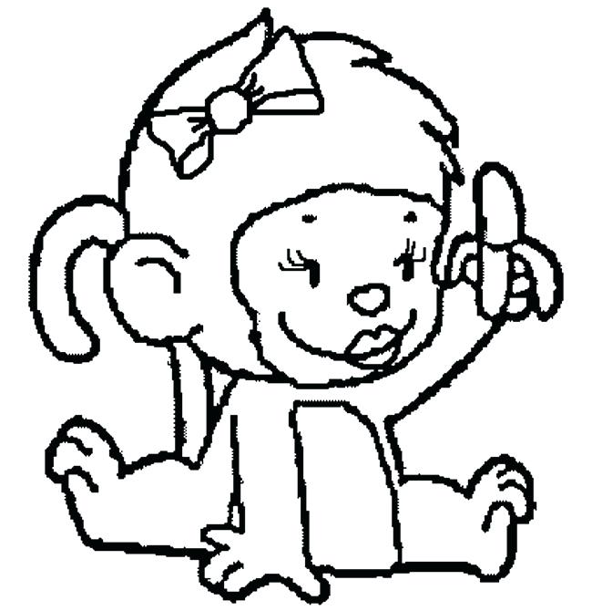 650x670 Monkey Printable Coloring Pages Trend Monkey Coloring Sheets Cool