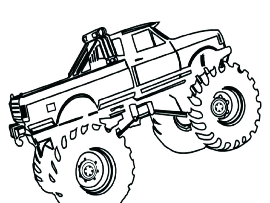 940x705 Cool Monster Truck Coloring Pages And Grinder Monster Truck