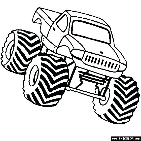 560x560 Cool Monster Truck Coloring Pages As Well As Monster Truck