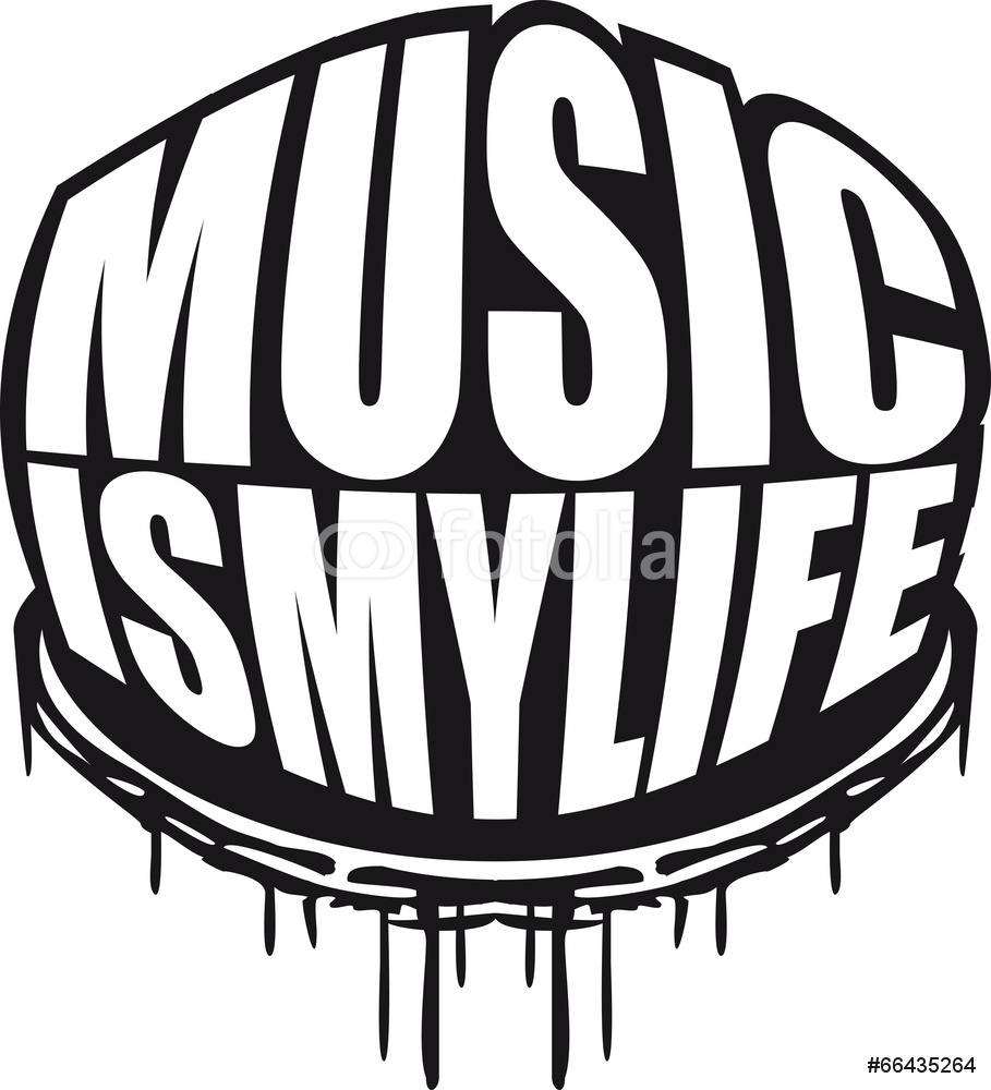 909x1000 Cool Music Is My Life Graffiti Design Wall Sticker Wall Stickers