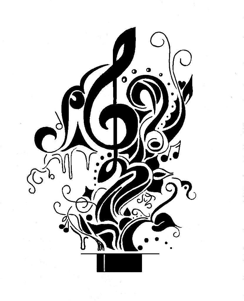 830x1024 Cool Music Tattoo Designs To Draw