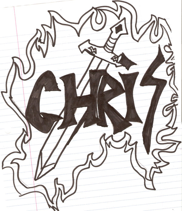 600x696 Sword With Name Chris By Swordmasterg