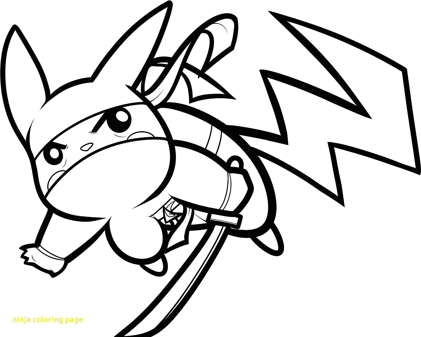 1365x1094 Ninja Coloring Page