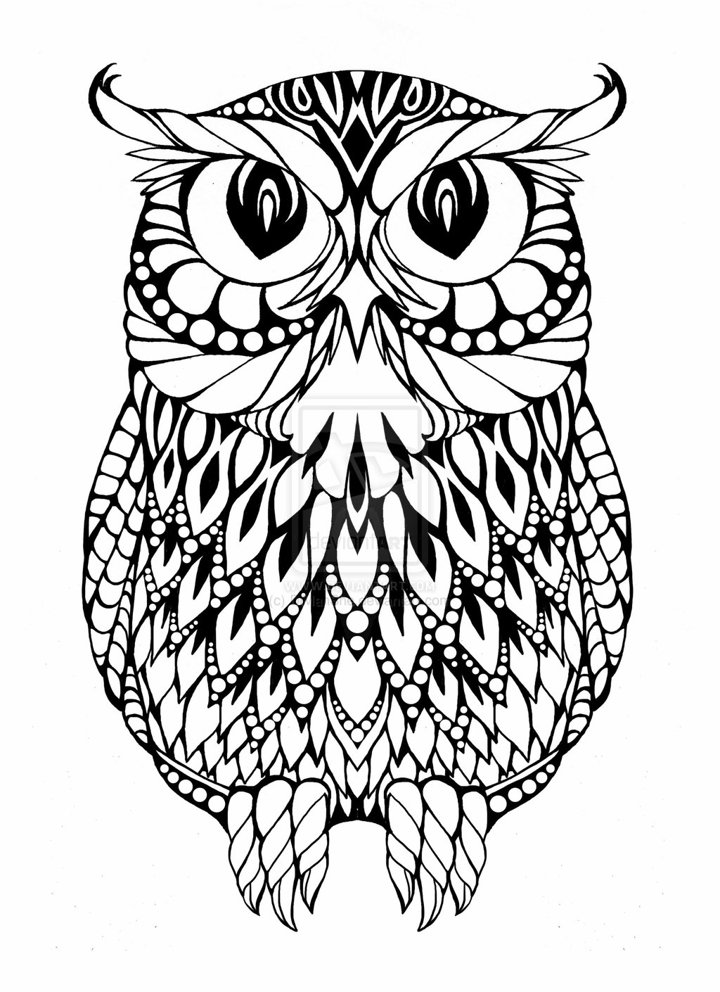 1024x1410 Owl Coloring Pages