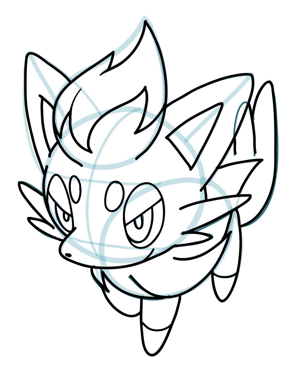 1024x1275 How To Draw Zorua Pokemon How To Draw Manga 3d Drawing Tips