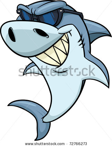 360x470 Friendly Shark Paintings For Children Cool Cartoon Shark Wearing