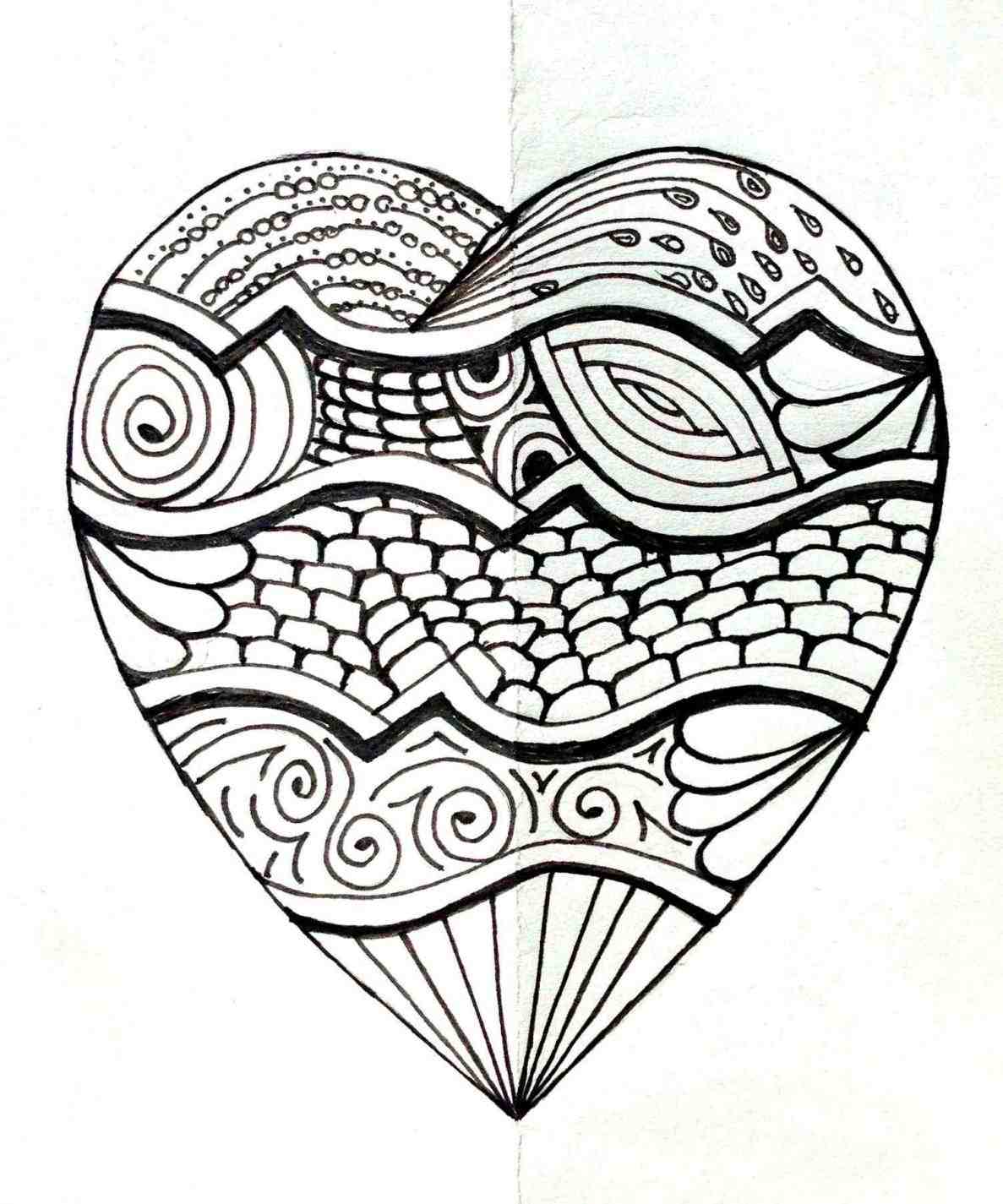 1187x1425 Cool Simple Drawings Of Hearts