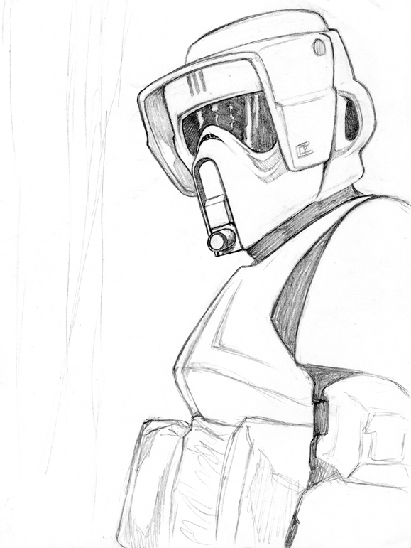 579x771 Star Wars Biker Scout By Nmrosario