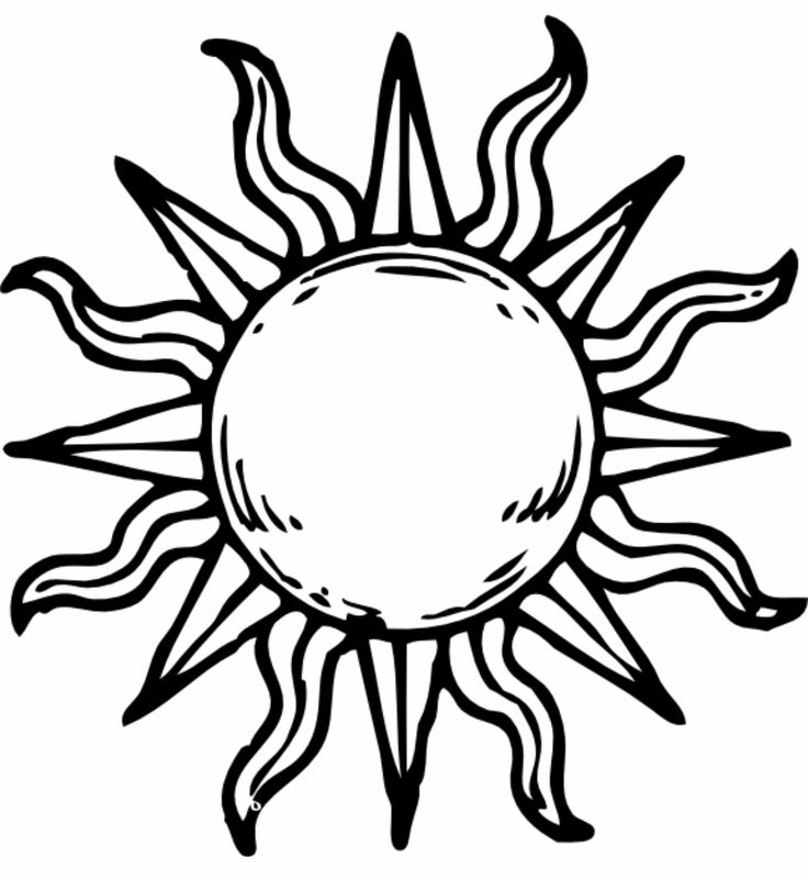 736x801 Cool Sun Tattoo Design Idea