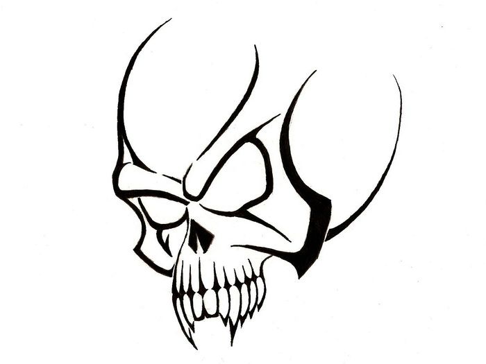 700x525 Simple Tribal Skull Tattoo Designs Tattoo Designs