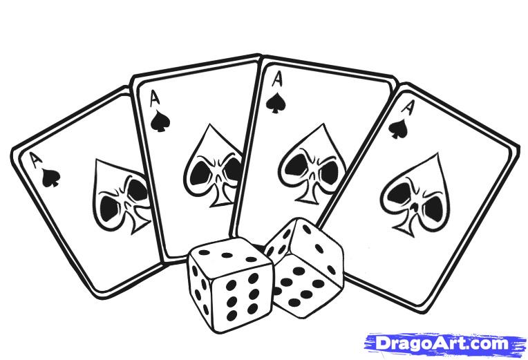 764x521 Drawn Dice Drawing Card