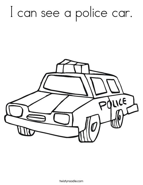 468x605 I Can See A Police Car Coloring Page