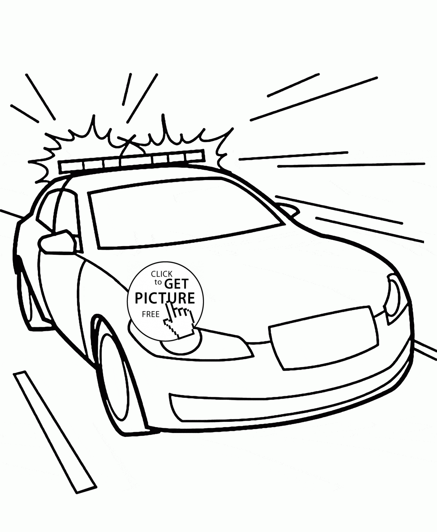 1480x1800 Police Car Chase Coloring Page For Kids, Transportation Coloring