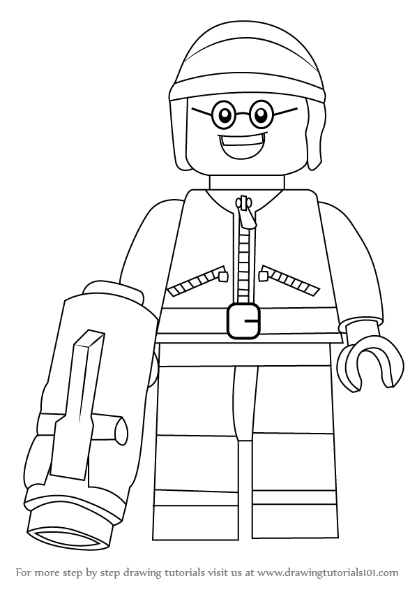 598x845 Learn How To Draw Good Cop From The Lego Movie (The Lego Movie