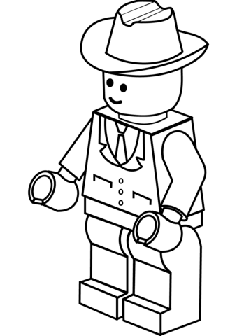 339x480 Lego Man In Cowboy Hat Coloring Page Claude Lego