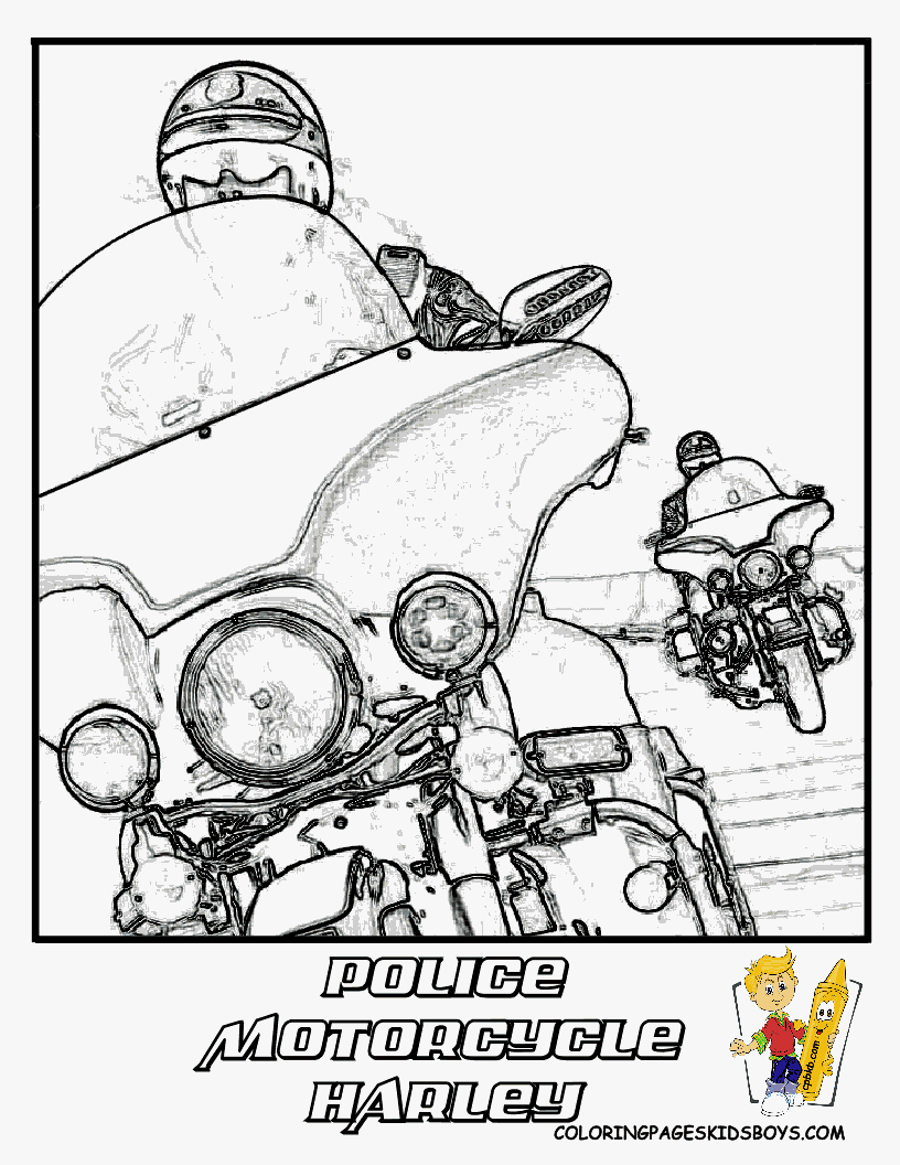 816x1056 Harley Davidson Police Motorcycle Coloring Page This Is Really