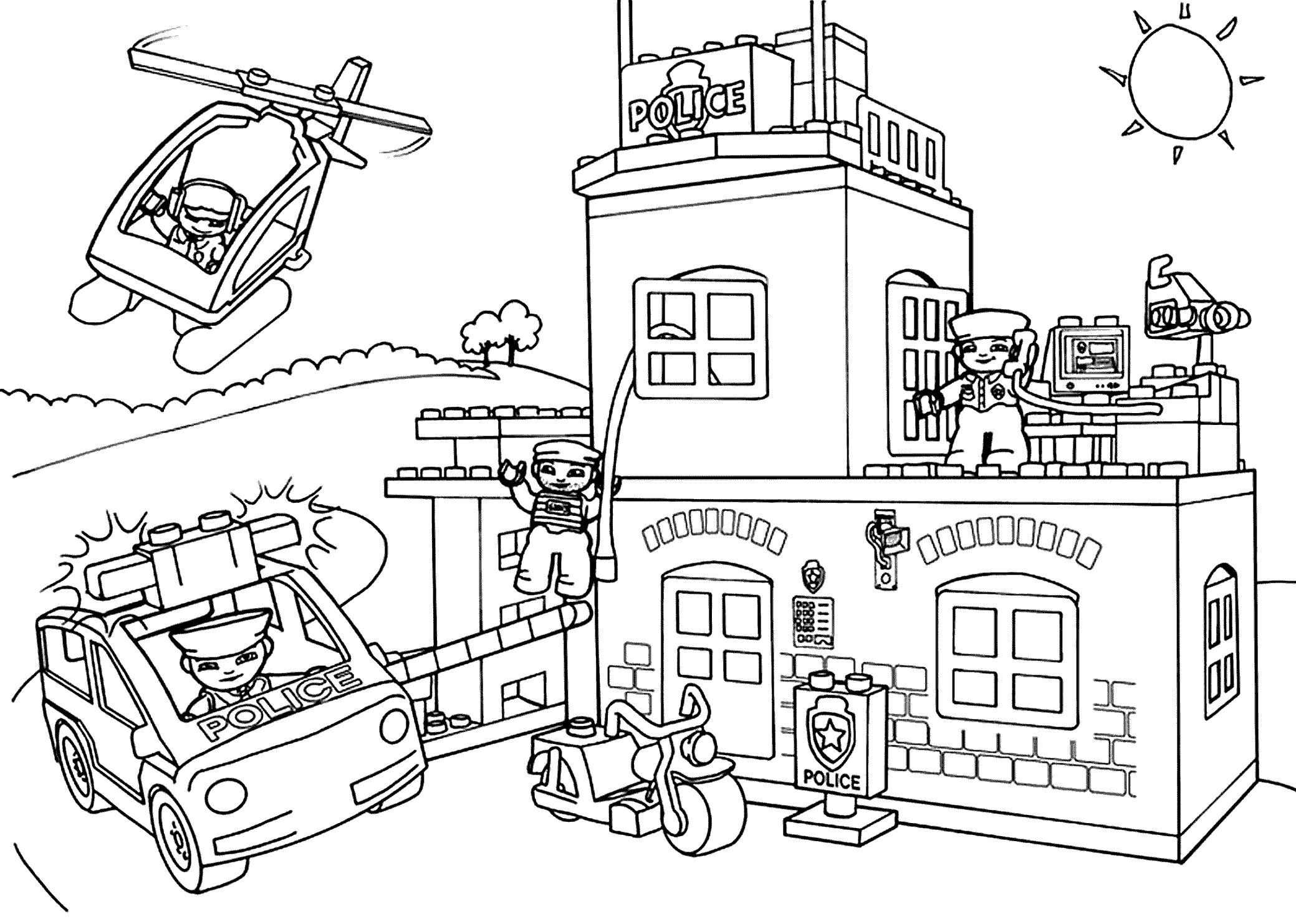 2079x1483 Lego Police Coloring Pages Printable Class Crafts