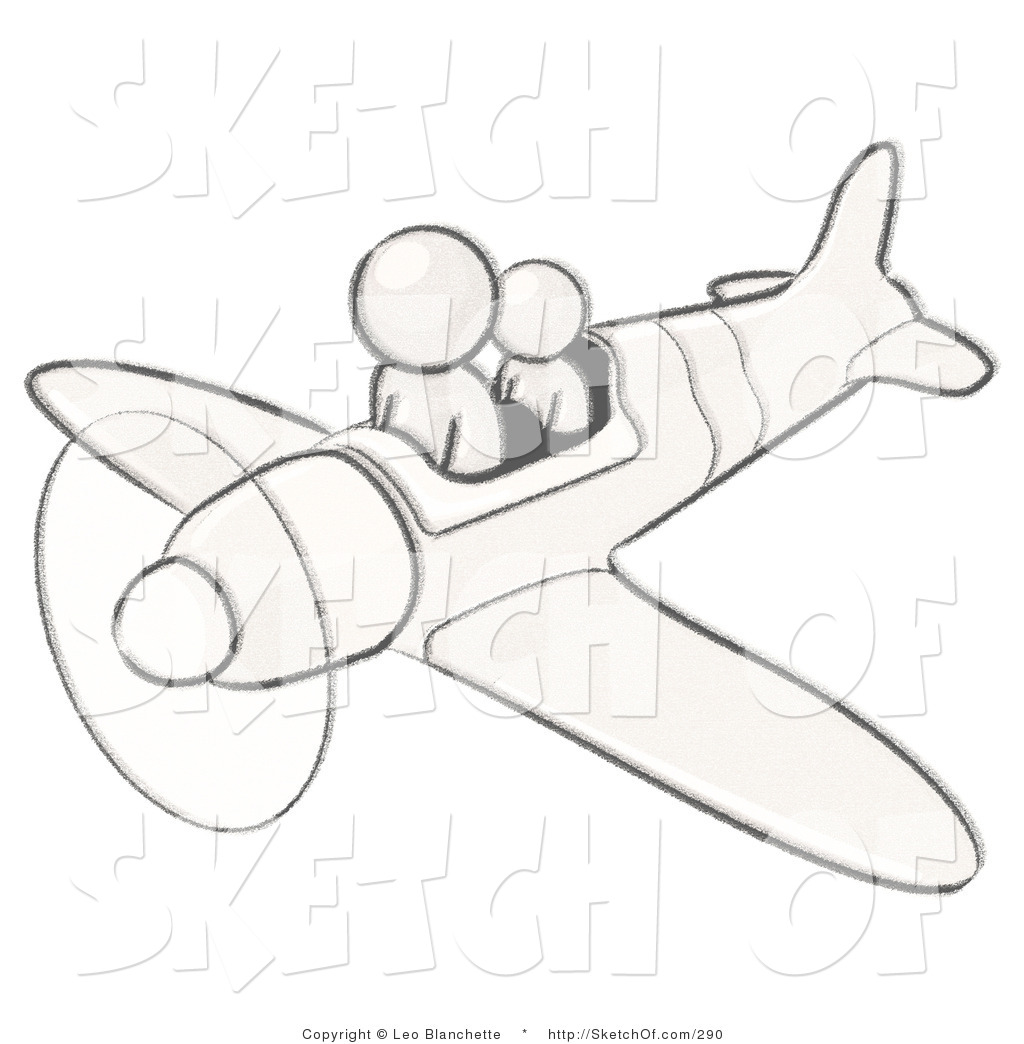1024x1044 Drawing Of Sketched White Design Mascot Flying Plane