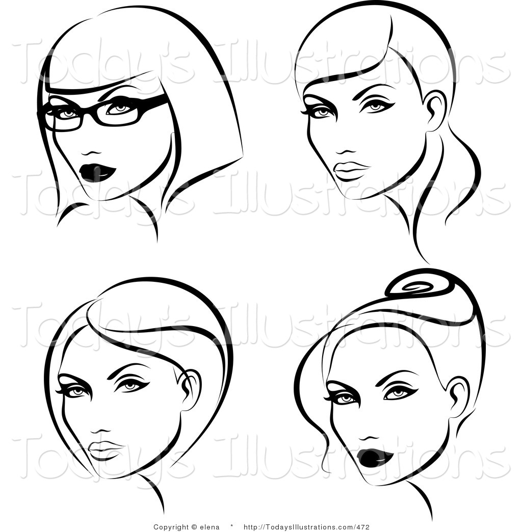 1024x1044 Clipart Of A Digital Collage Of Black And White Ladies With Four