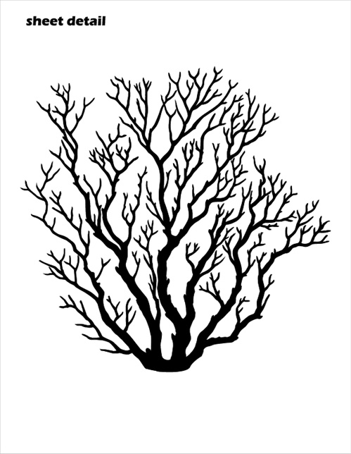 499x644 Coral Wall Decals Stickers