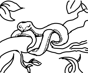 300x250 Snake Relaxing In A Tree