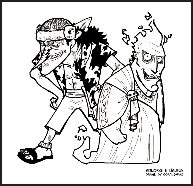 650x627 Arlong And Hades By Coralsnake