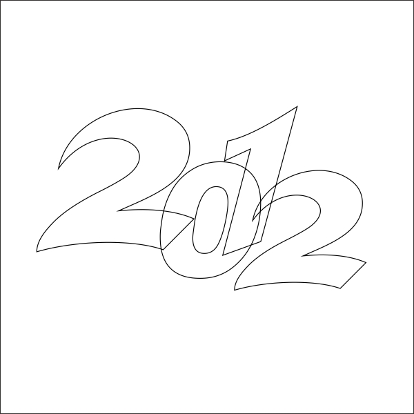 600x600 New Year Wallpaper Design With Coreldraw