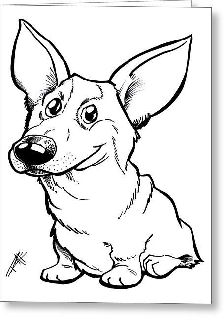 455x646 Welsh Corgi Drawing By Big Mike Roate