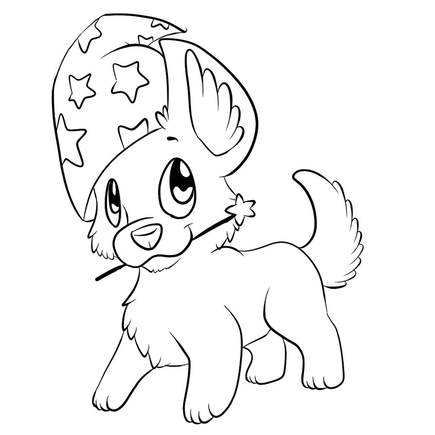 894x894 Free Wizard Corgi Lineart By Radioactivemantaray