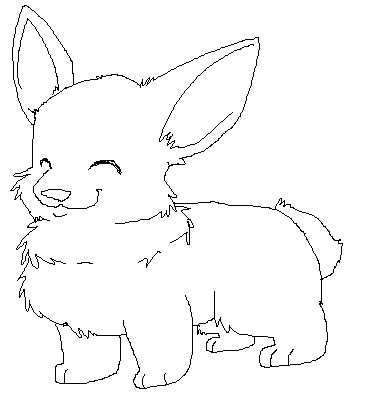 369x399 Pembroke Welsh Corgi Lineart 1 By Tib Chu