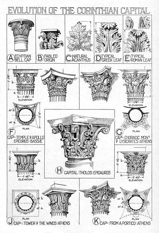 549x800 Architectural Orders Corinthian Order Reconstruction Details