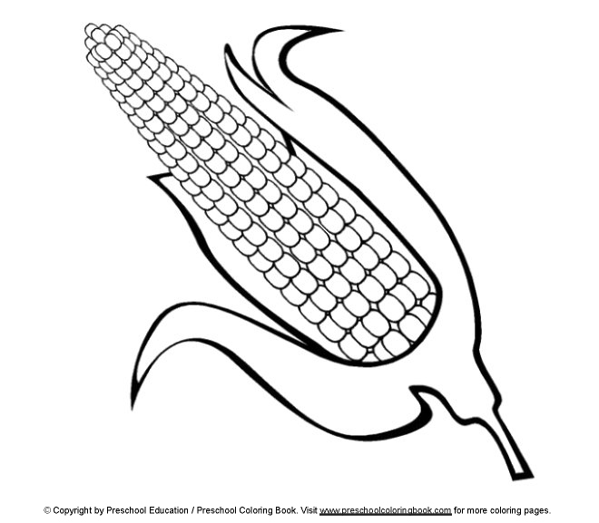660x577 Coloring Page Corn For Thanksgiving Tags Coloring Page