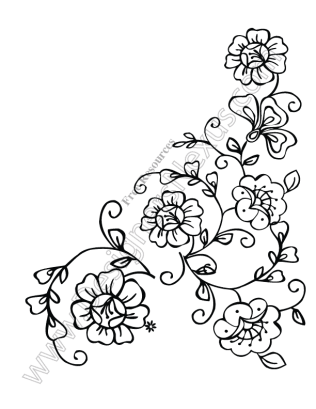 316x409 V13 Free Flower Vectors Floral Corner Border Clip Art