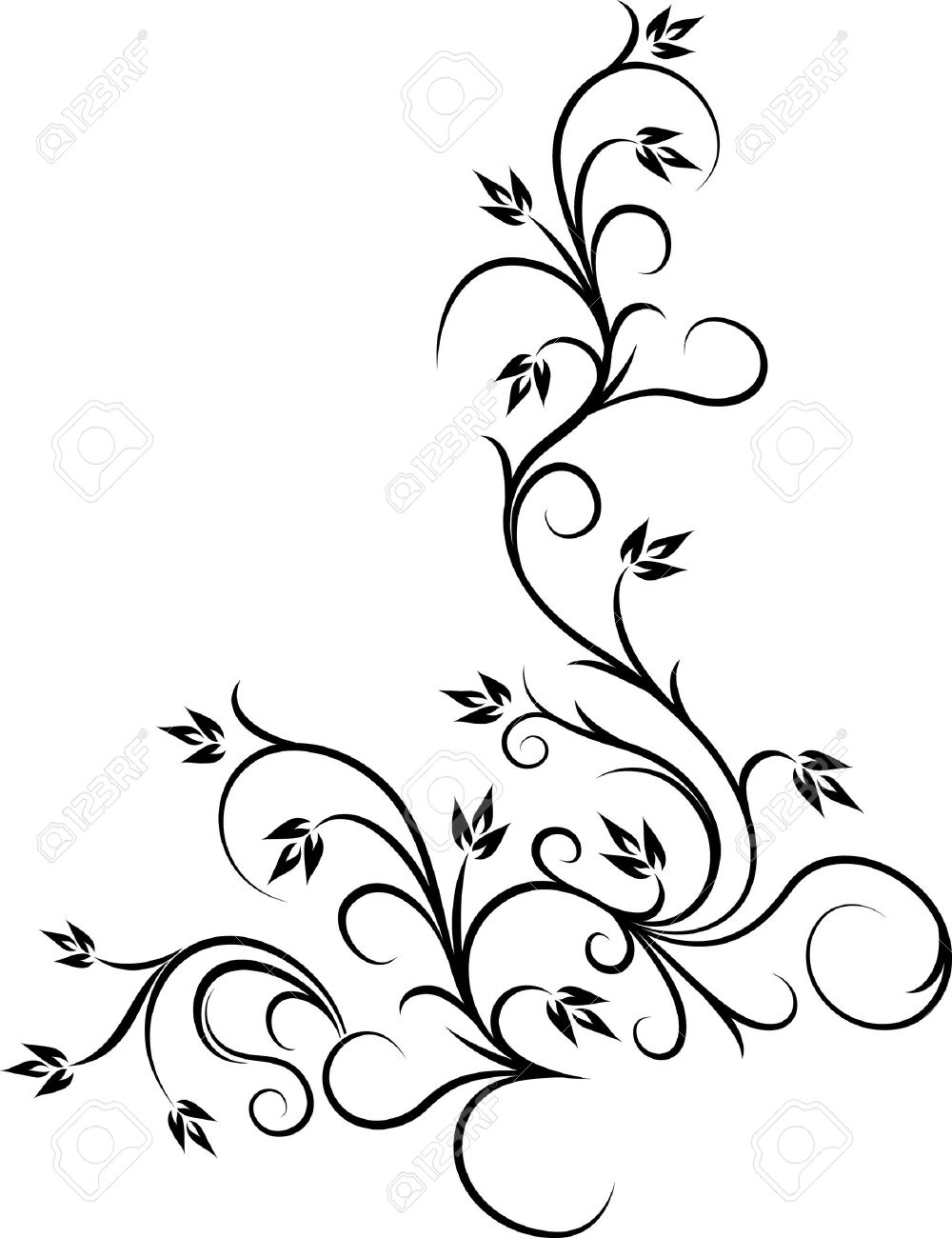 1000x1300 Beautiful Floral Corner Royalty Free Cliparts, Vectors, And Stock