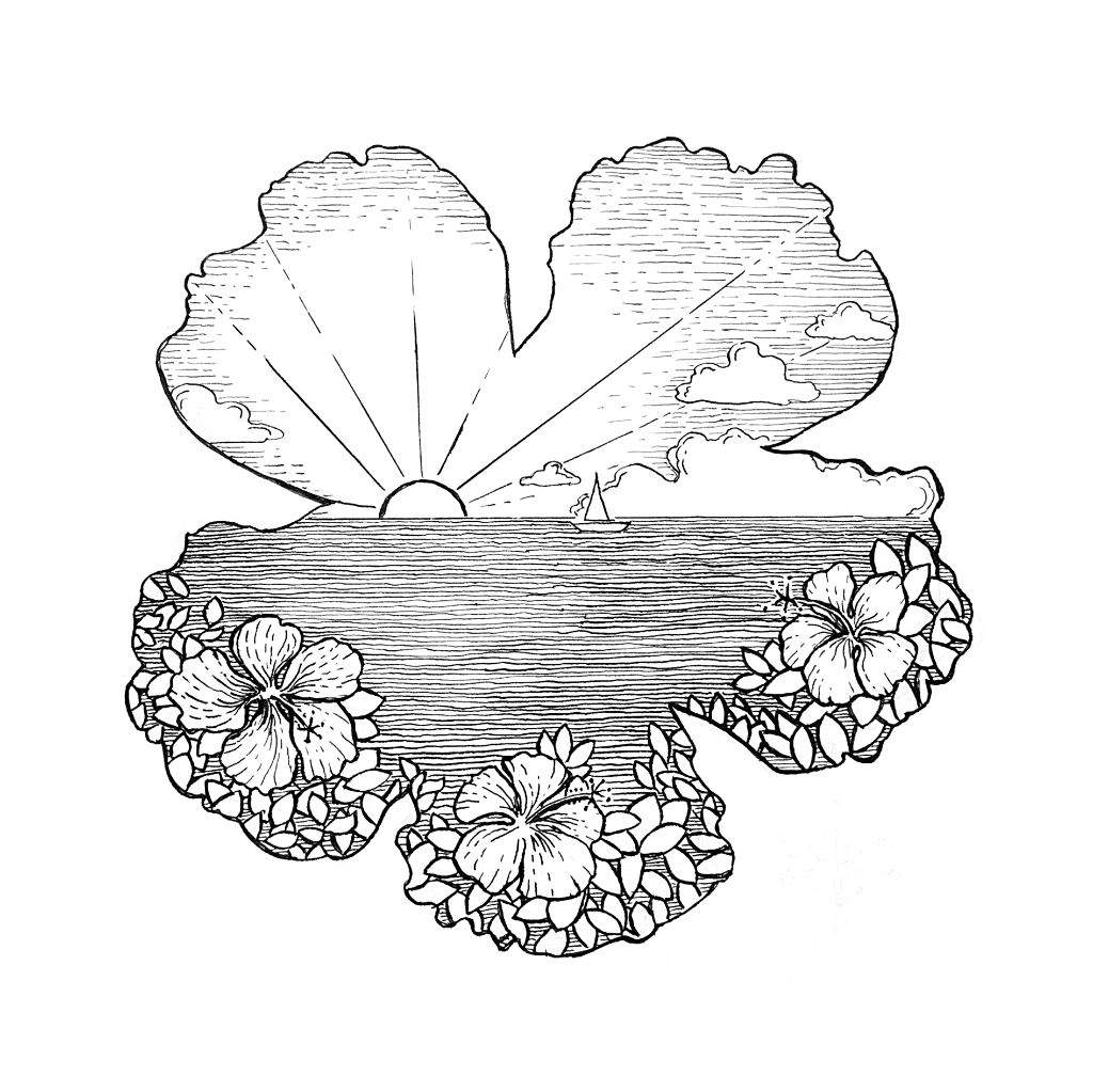 1024x1023 Hibiscus Ink Drawing Art Amino