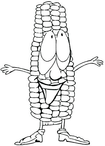 348x480 Cornucopia Coloring Pages Coloring Page Of Corn Corn Stalk