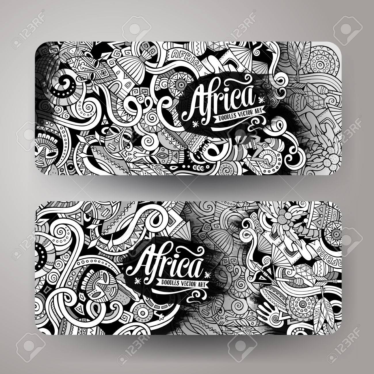 1300x1300 Cartoon Cute Vector Hand Drawn Doodles Africa Corporate Identity